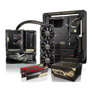 ROG玩家国度 X870E主板 幻刃DDR5内存 龙神水冷 雷神3代电源 GR20机箱