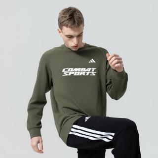 adidas 商务休闲基础圆领微弹男士卫衣春秋针织套头衫女子运动打底衫