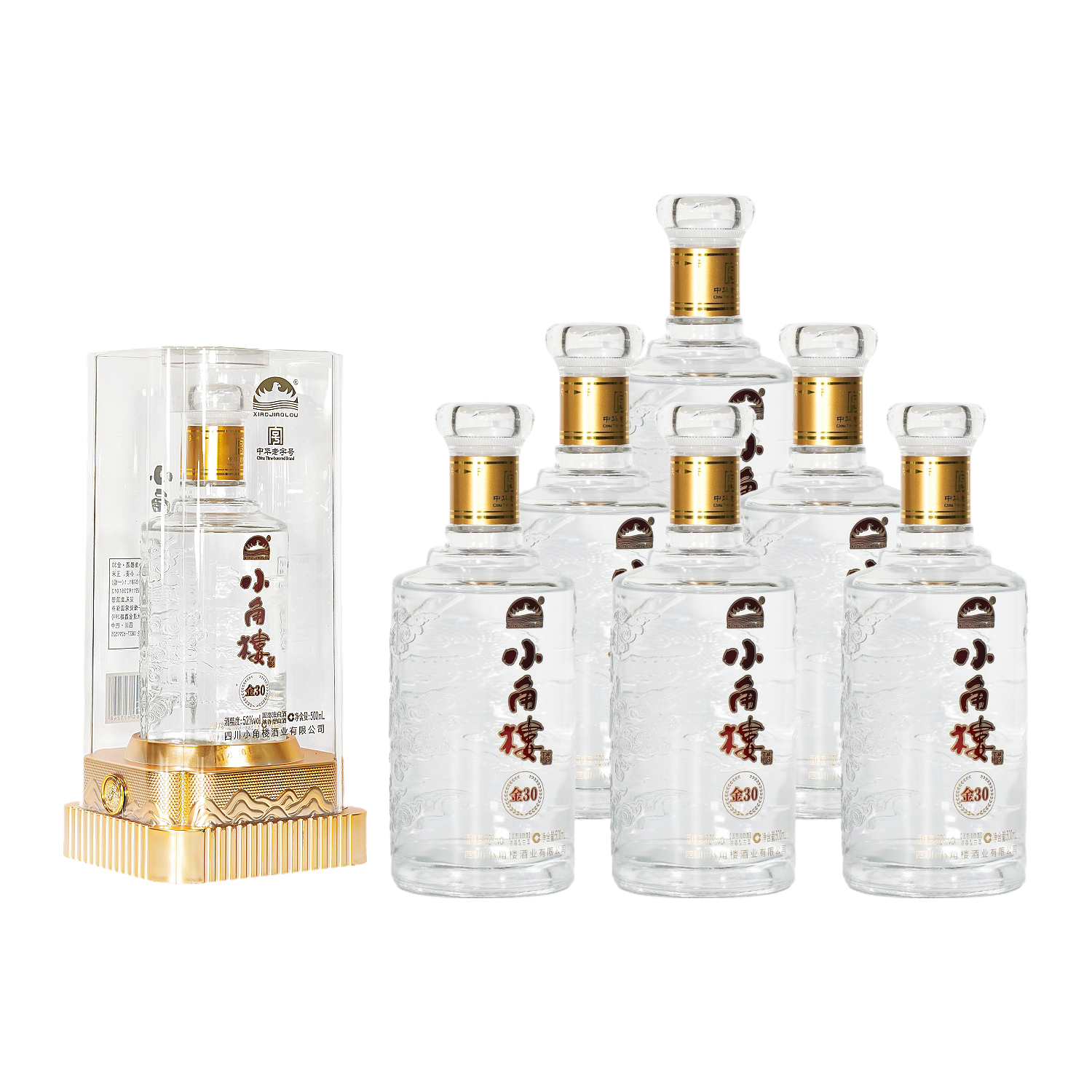 小角楼 52度浓香型白酒 500ml*6瓶 整箱