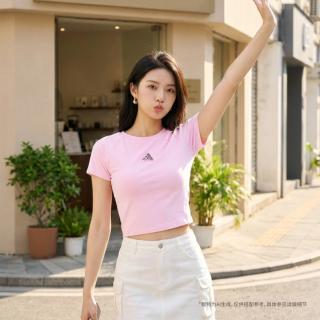 adidas 夏季春夏季新款女轻便透气短袖T恤休闲运动半袖上衣