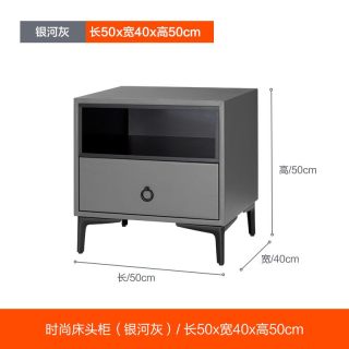 8H 意式轻奢床头柜北欧收纳柜简约现代卧室床边百搭储物柜置物架