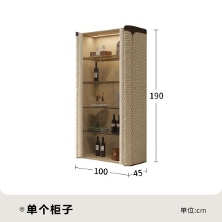 费欧 高级轻奢玻璃酒柜靠墙定制餐厅豪宅包包意式书柜衣帽间包包柜
