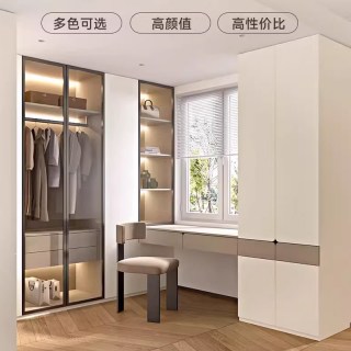 金牌厨柜 金牌衣柜奶油家具整体走入式衣柜子家用卧室衣橱全屋定制