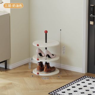 葛诺 鞋架家用门口入户圆形多层窄小鞋子收纳架神器落地宿舍小型置物架