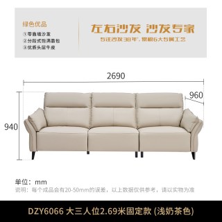 左右家私 左右2026新款真皮电动沙发家庭影院客厅零靠墙智能功能沙发6066