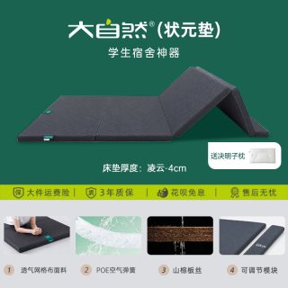 大自然 全山棕床垫学生宿舍床垫硬垫单人榻榻米棕榈垫可折叠状元垫