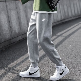 NIKE 裤子男正品秋冬季2023新款加绒灰色休闲长裤男士运动裤男