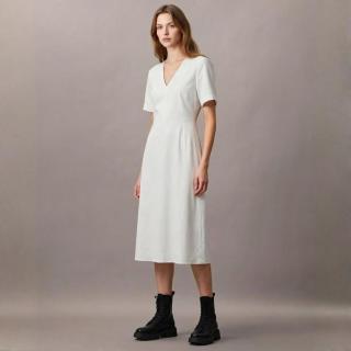 Massimo Dutti 极简V领无袖气质连衣裙