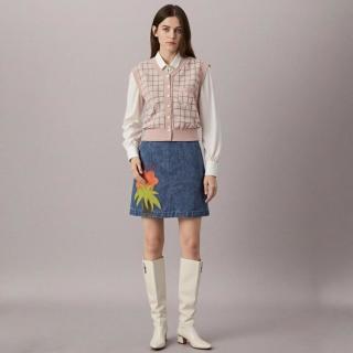 限尺码：MARNI 女士时尚贴花A字牛仔半身短裙