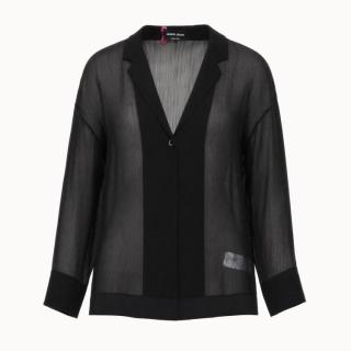 GIORGIO ARMANI 男女同款时尚纯色简约透视设计日常休闲真丝轻薄衬衫