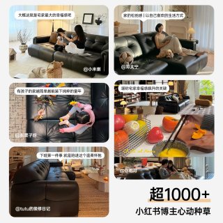 政府补贴卡得利布朗尼黑色真皮复古中古风小户型零靠墙电动沙发床