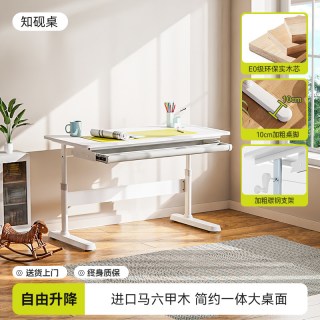 其他家 儿童学习桌小学生书桌可升降实木写字桌子家用一体多功能桌椅套装