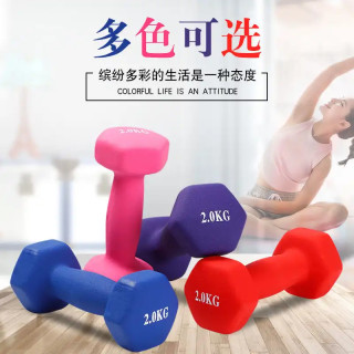 健身哑铃女士健身塑形女士小哑铃家用器材儿童运动小哑铃手臂实心