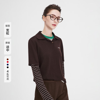 navigare 意大利小帆船假两件POLO领针织衫