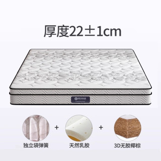 皖宝 床垫 天然乳胶独立弹簧席梦思椰棕床垫棕垫1.5m1.8米床老人