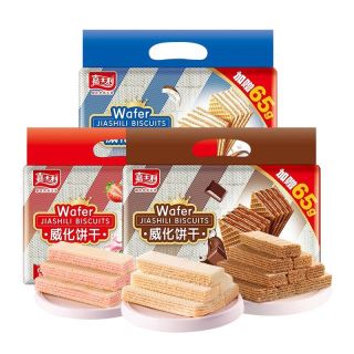 嘉士利 椰子巧克力草莓 威化饼干