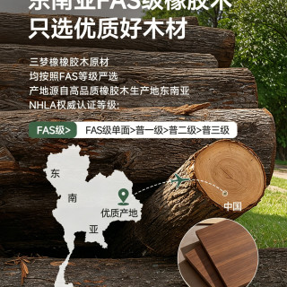 SAMEDREAM 实木餐桌可伸缩餐桌2026新款中古风可折叠餐桌家用小户型饭桌子