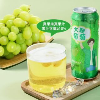 果汁果粒490ml葡萄黄桃果肉饮料490ml一整箱夏天听装果汁果肉饮料
