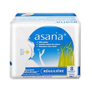 阿莎娜 卫生巾日用夜用超薄亲肤姨妈巾护垫迷你巾