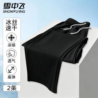 雪中飞 男士速干运动冰丝休闲裤