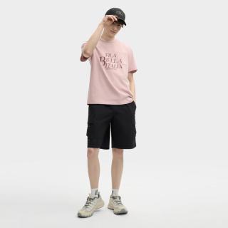 FILA 凉感丨男装时尚百搭运动休闲裤男宽松工装裤中弹梭织五分裤