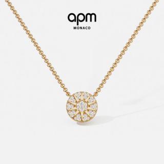 APM Monaco 太阳造型圆盘吊坠个性轻奢可调节项链甄选好礼男女同款情侣款
