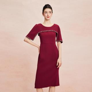 斯尔丽 2026新款礼服裙斗篷式设计感别致高贵收腰合体宴会连衣裙