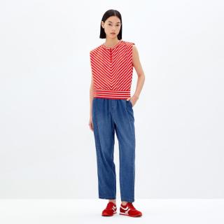 XII BASKET 十二篮宽松时尚萝卜裤莱赛尔棉牛仔裤女