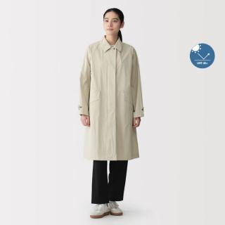 無印良品 MUJI 无印良品 女式 不易沾水 防紫外线 立领长大衣 防晒服女装外套风衣