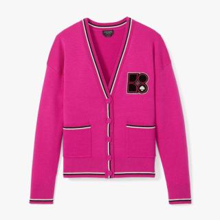 Kate Spade V领桃心标绵羊毛女士针织衫