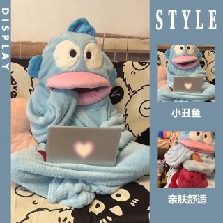 MK 搞怪沙雕小丑鱼珊瑚绒睡衣冬款加厚连体睡衣家居服保暖