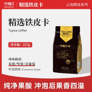 中咖 庄园 精品铁皮卡 云南小粒咖啡豆 可现磨咖啡粉蓝山风味227G