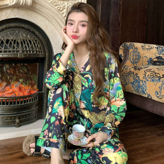 简丹生活小众设计丛林风潮牌可外穿睡衣网红薄款套装春秋