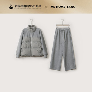 ME外套95白鹅绒坑条针织料拼接保暖套装MEQA4424