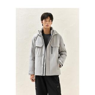 太平鸟 男装冬款连帽工装防寒服外套男式羽绒服