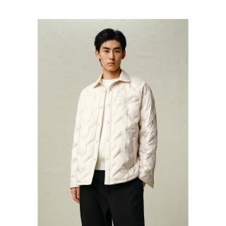 太平鸟 男装反季轻薄衬衫式压胶保暖防寒外套男式羽绒服