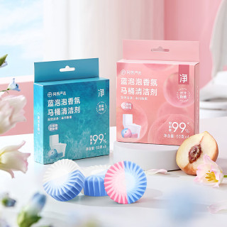 网易严选 蓝泡泡马桶清洁剂洁厕灵洁厕宝厕所清洁剂洁厕神器芳香洁厕除垢 [加量双效升级]汁汁白桃60g*4颗
