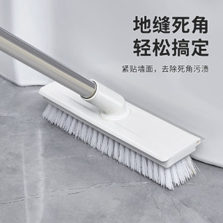 桔子灯笼 厕所地板刷 大号长柄浴室缝隙刮水清洁 两用手持硬毛卫生间地刷子 长柄地刷