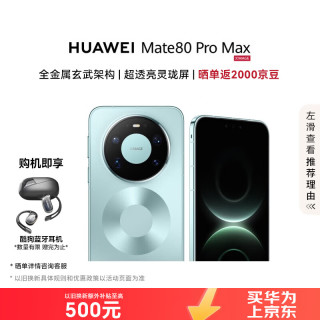华为 Mate 80 Pro Max 全金属玄武架构 极光青 16GB+512GB 手机