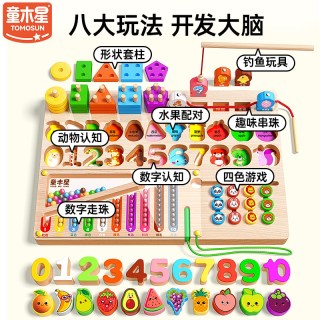 童木星 蒙氏早教益智拼图积木聪明板玩具