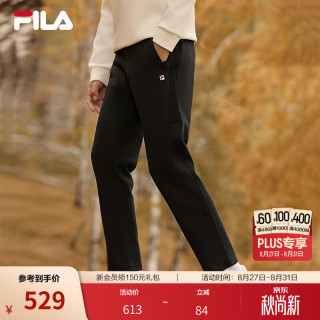 FILA 男子针织长裤 正黑色 175/84A/L