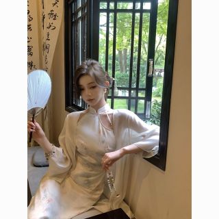 清新家 新中式 女士连衣裙改良旗袍两件套