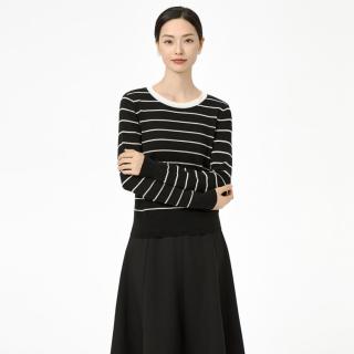 娜尔思 商场同款条纹针织衫女秋季上衣