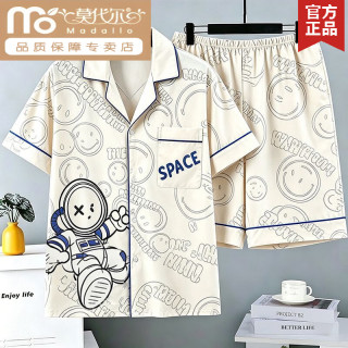 莫代尔 睡衣男士2026夏季新款短袖短裤套装夏天薄款卡通青少年男款家居服 KK-9822#短袖短裤 L