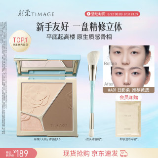 彩棠 三色一体提亮脸部轮廓 高光修容盘  A01日影柔 17g