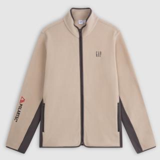 Gap 男女装春款刺绣logo撞色立领夹克保暖运动情侣外套676244