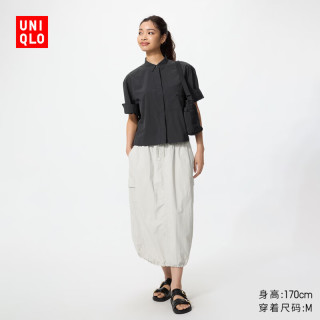 优衣库 休闲工装裙女装487792 02 浅灰色 XS