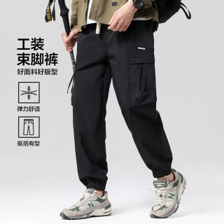 布衣传说 男士户外运动工装轻薄伞兵裤