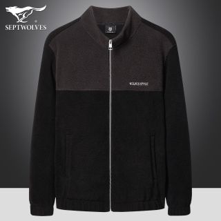 百亿补贴：七匹狼 男士摇粒绒开襟卫衣夹克
