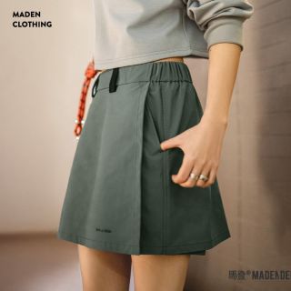 百亿补贴：马登 夏日美式工装假两件短裙裤山系徒步不走光百搭松紧腰裤子女